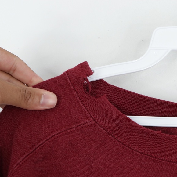 Vintage 90s Nike Mini Swoosh Flames Sweatshirt Red - Picture 12 of 12